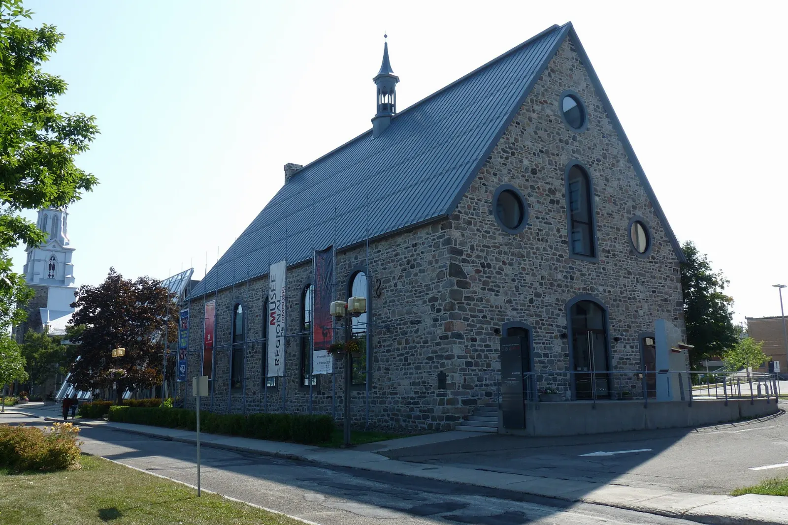 The old stone church that houses the regional museum in Rimouski, Quebec