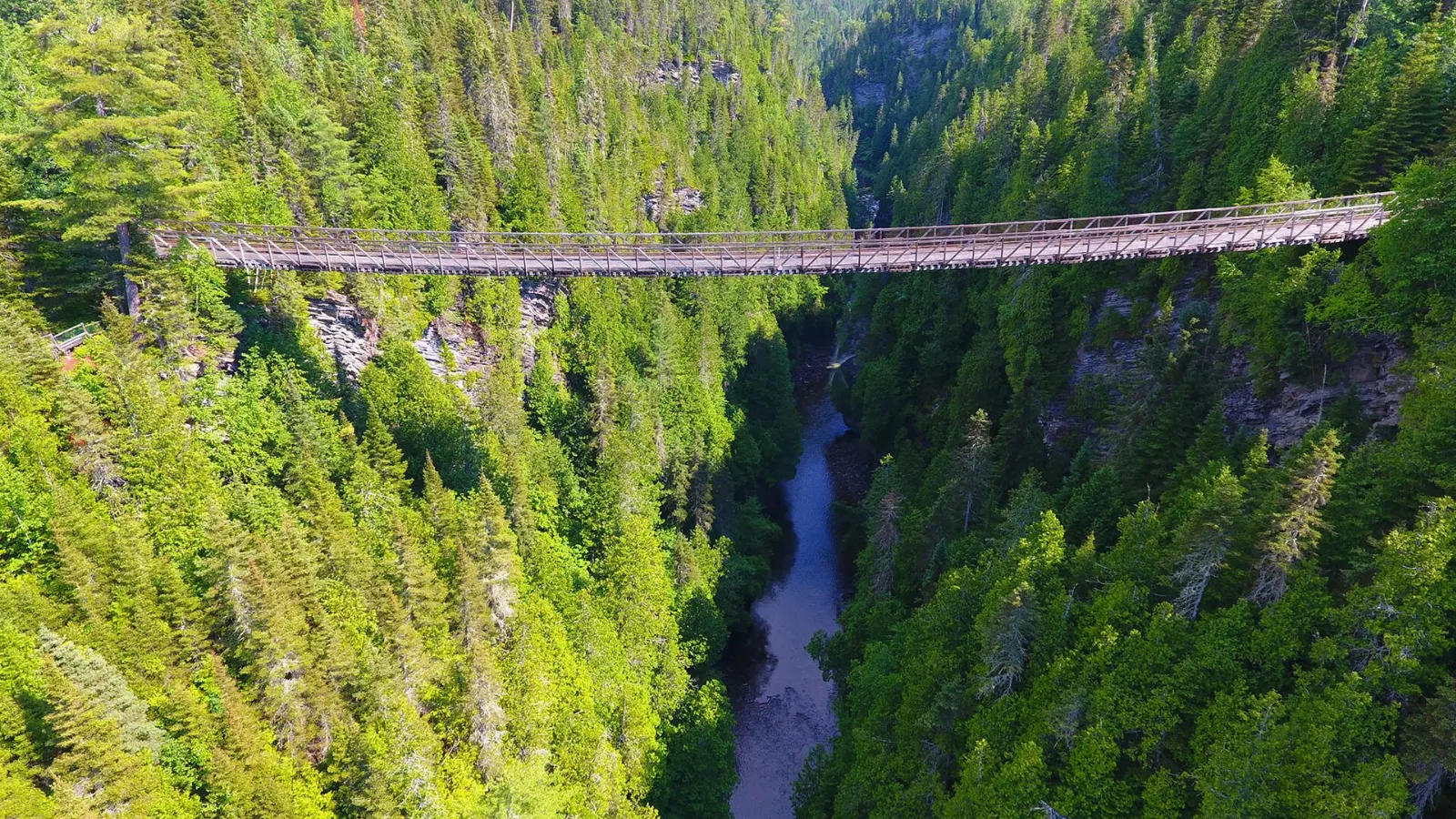 Rocky gorge of the Canyon des Portes de l'Enfer, Rimouski, Quebec
