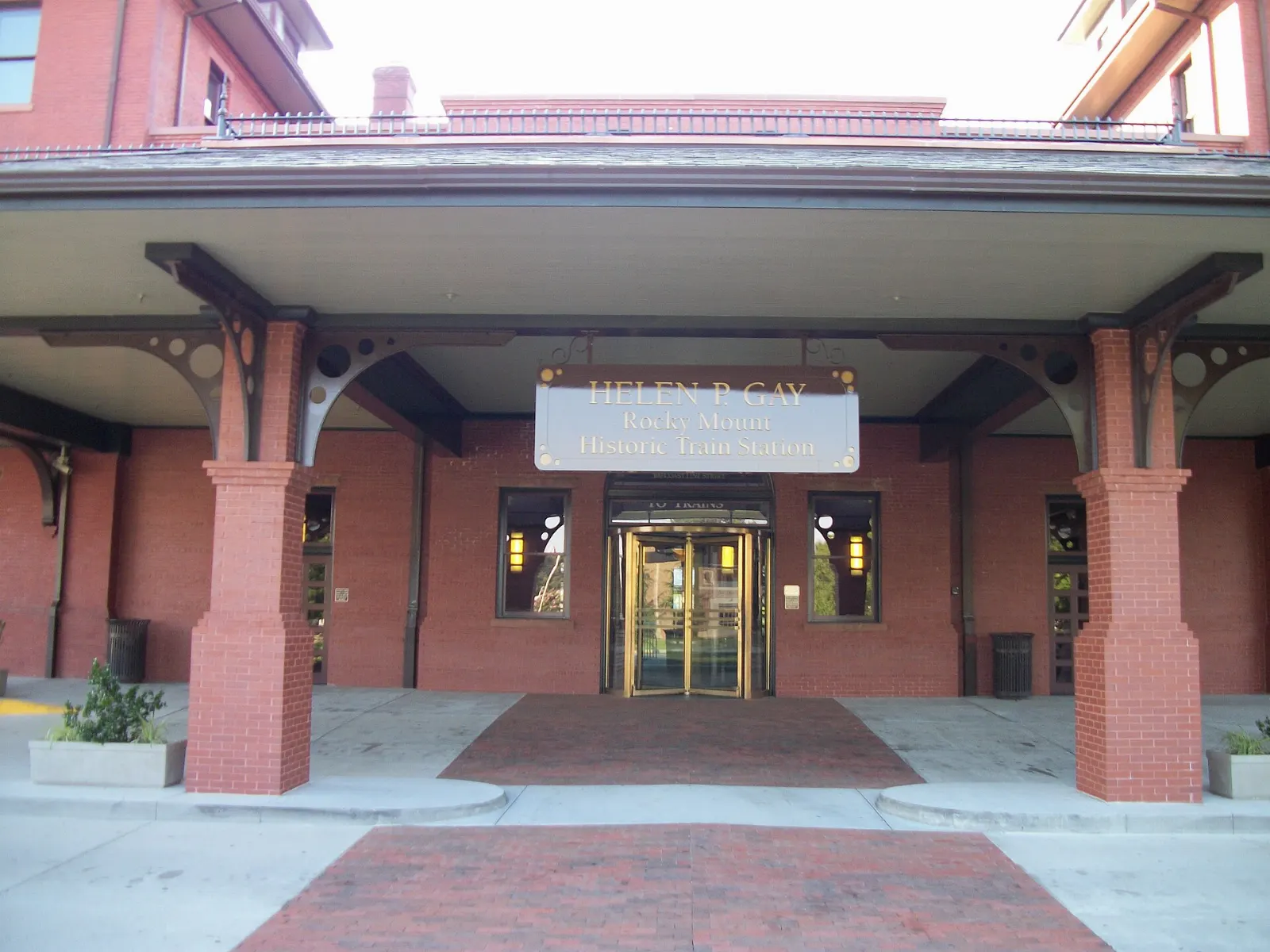The historic train station in downtown Rocky Mount, North Carolina
