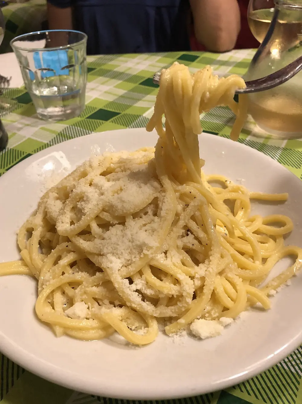 Cacio e pepe in Rome, Italy
