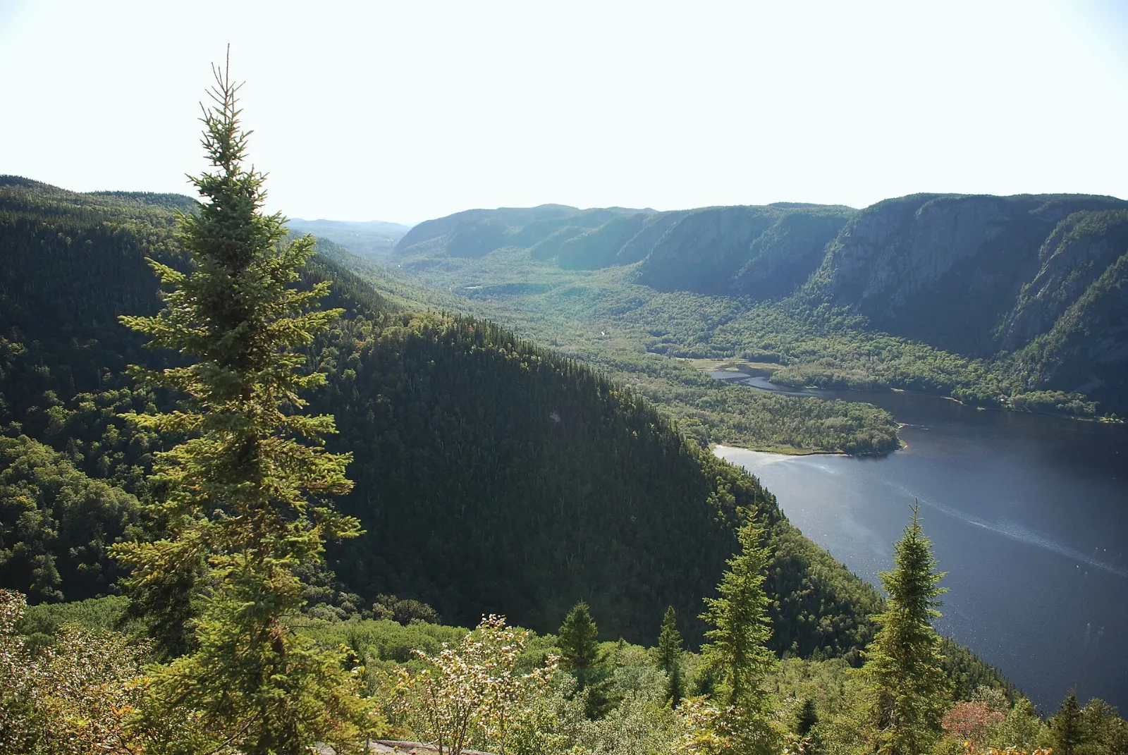 Cliffs rising above the water at Baie-Éternité in Saguenay Fjord National Park, Quebec