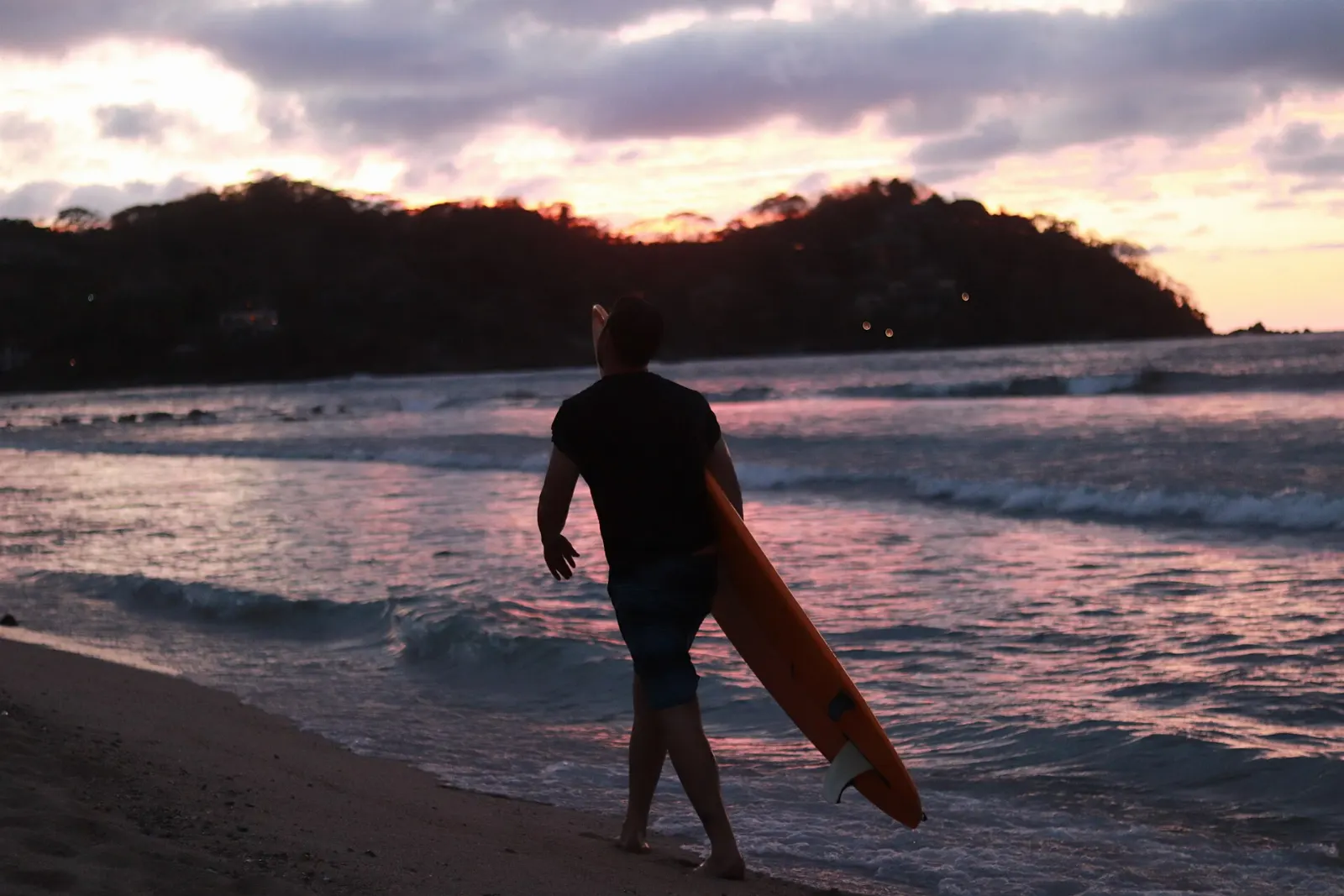 Surfers waiting for a wave off Playa Sayulita, Nayarit