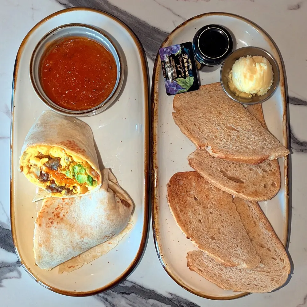Breakfast burritos in Sedona, Arizona
