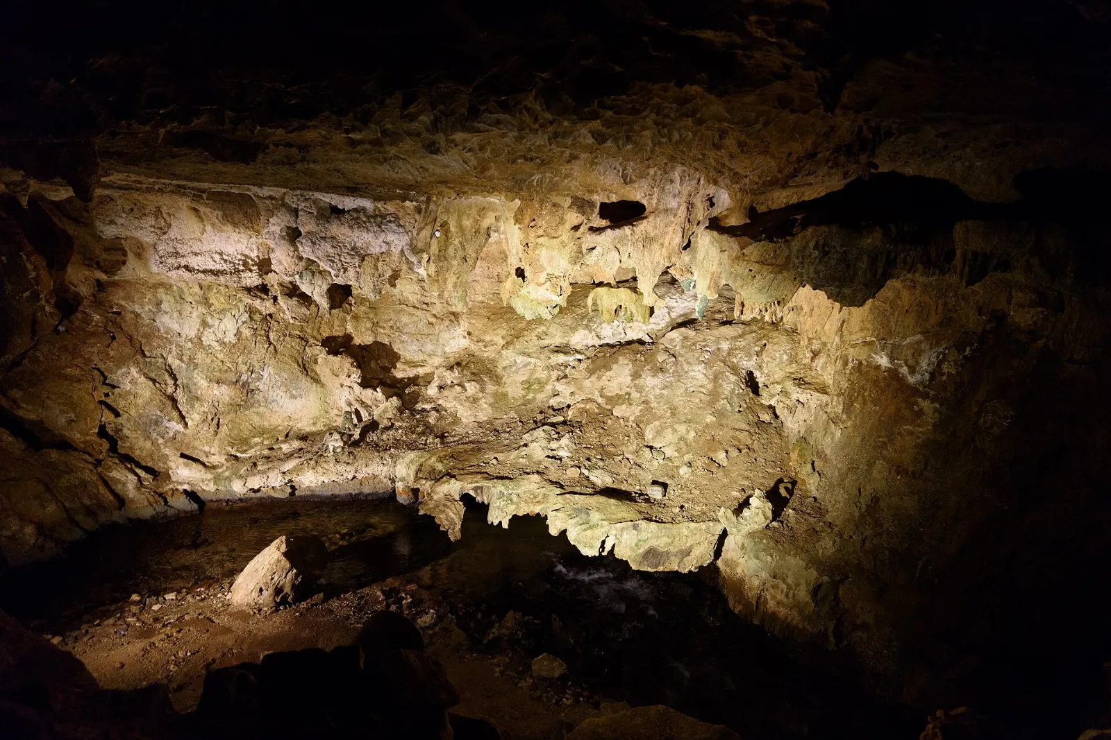 Marble formations inside Crystal Cave in Sequoia National Park, Sequoia and Kings Canyon National Parks, California