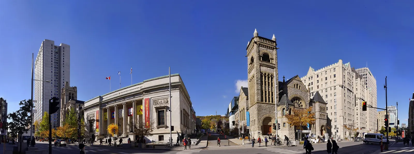 Historic bank building that houses the Musée des beaux-arts de Sherbrooke, Quebec