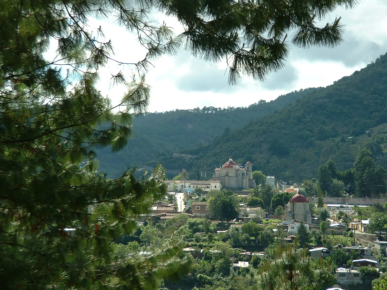 Town of Ixtlán de Juárez in the Sierra Juárez, Sierra Norte, Oaxaca
