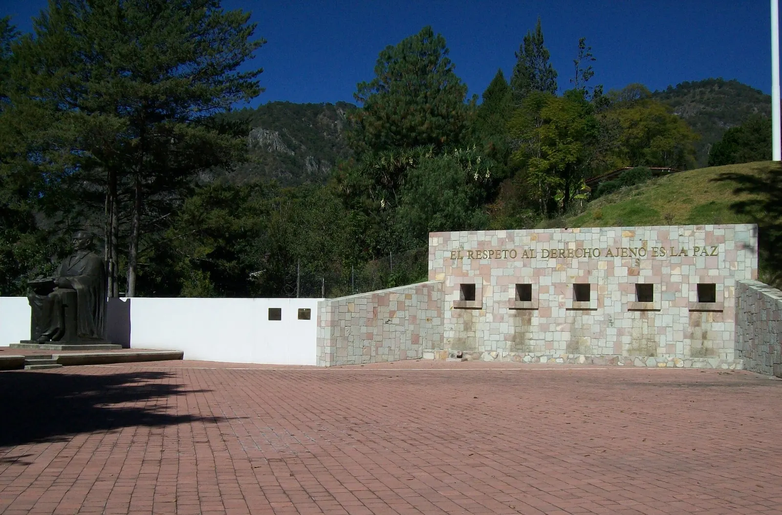 Monument to Benito Juárez at Guelatao in the Sierra Norte, Oaxaca