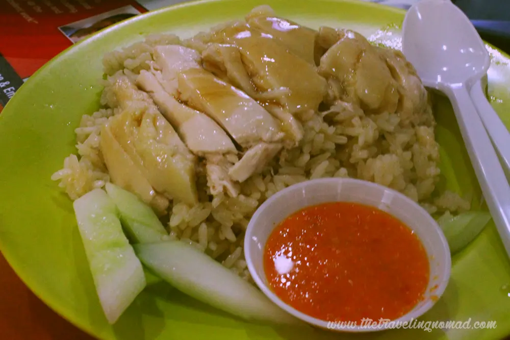Hainanese chicken rice in Singapore