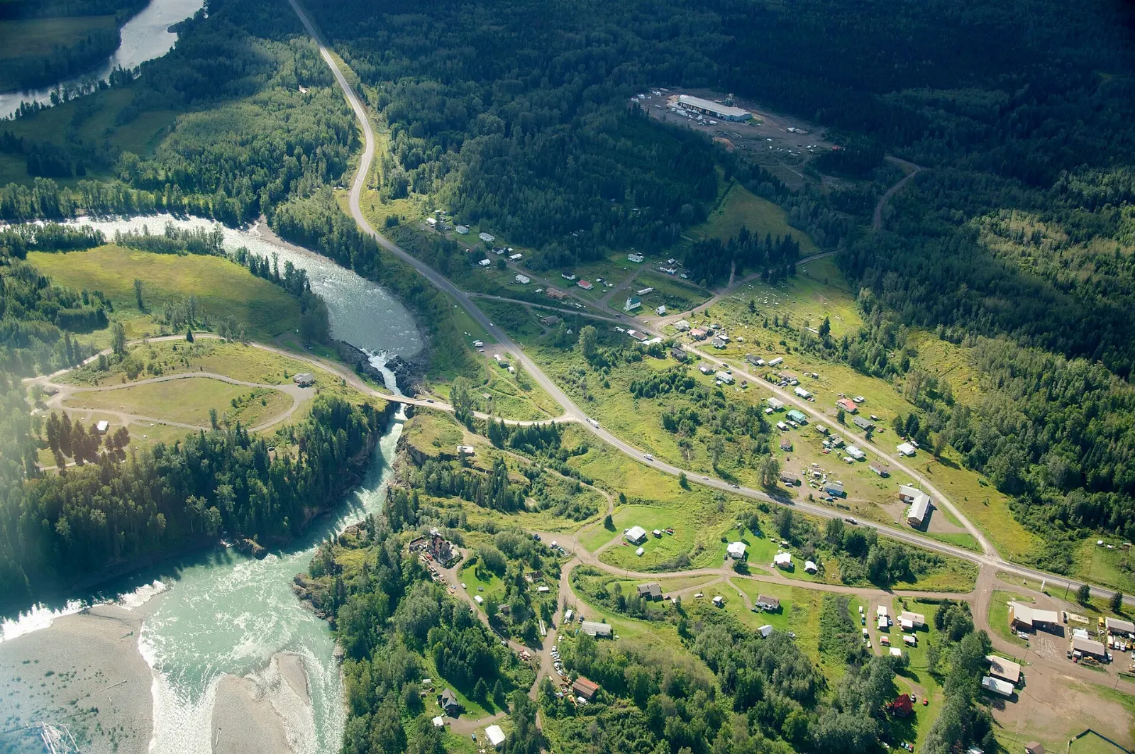 Bulkley River rushing through the canyon at Witset, Smithers, British Columbia
