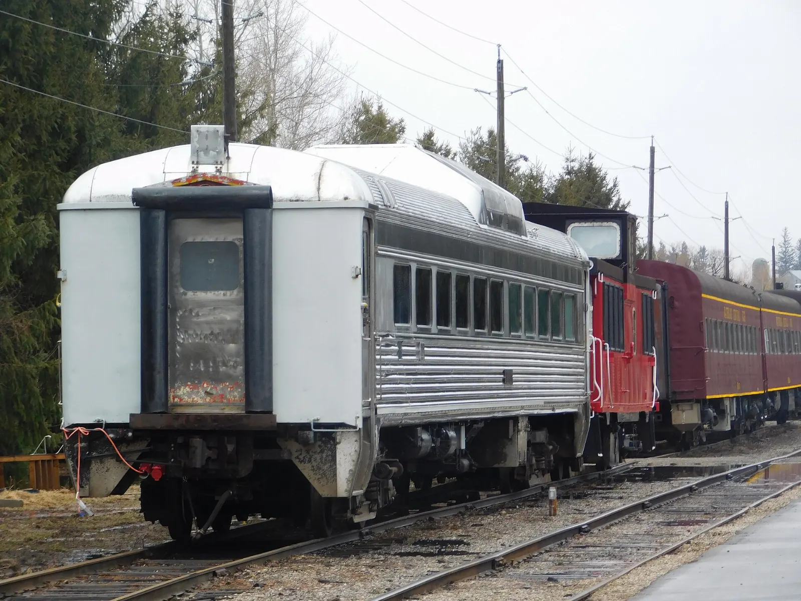 Heritage train of the Waterloo Central Railway at St. Jacobs, Ontario