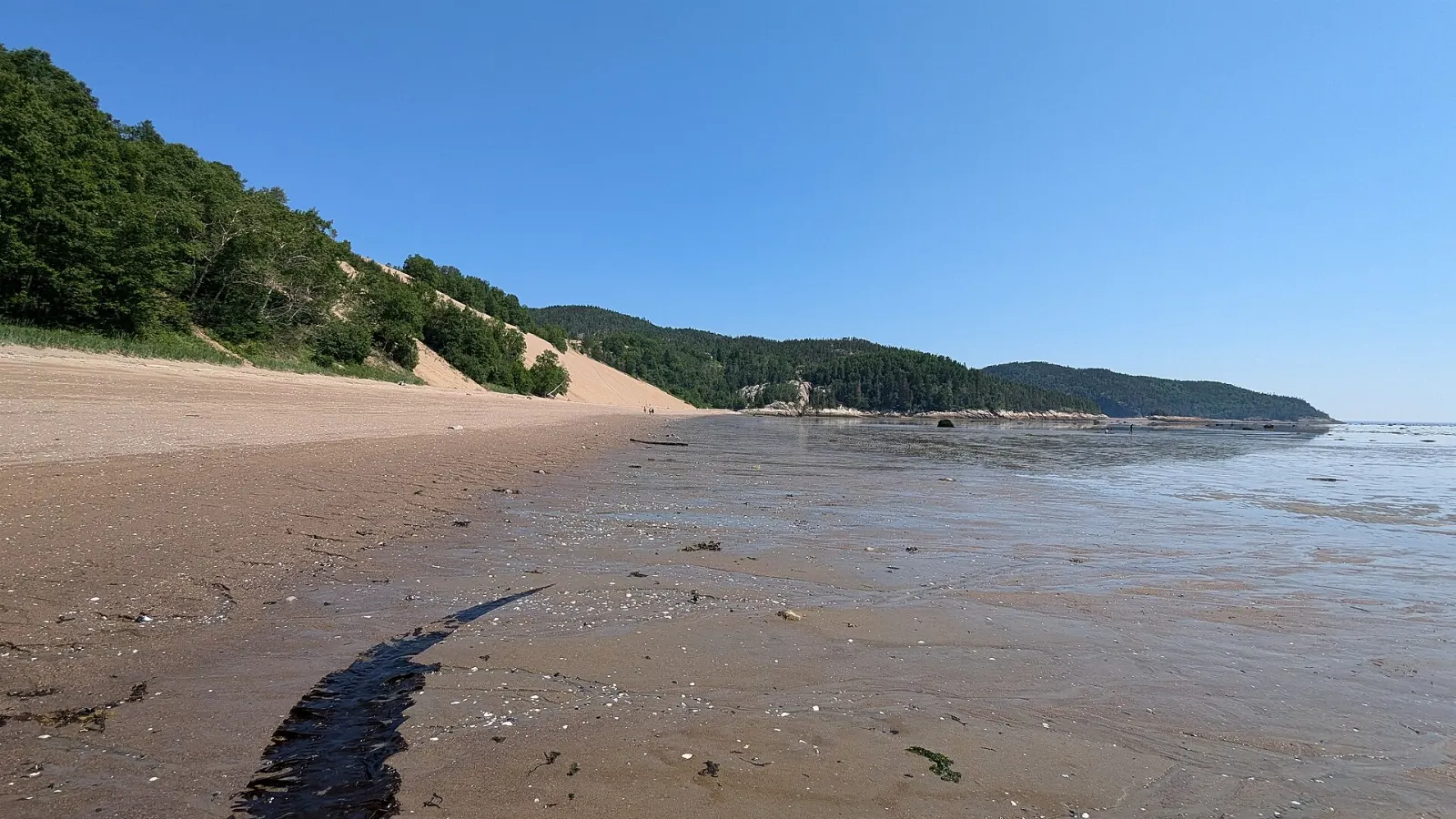 Sand dunes and river mouth near Tadoussac, Quebec