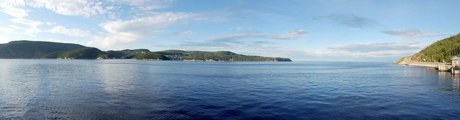 Ferry crossing the Saguenay River at Tadoussac, Quebec