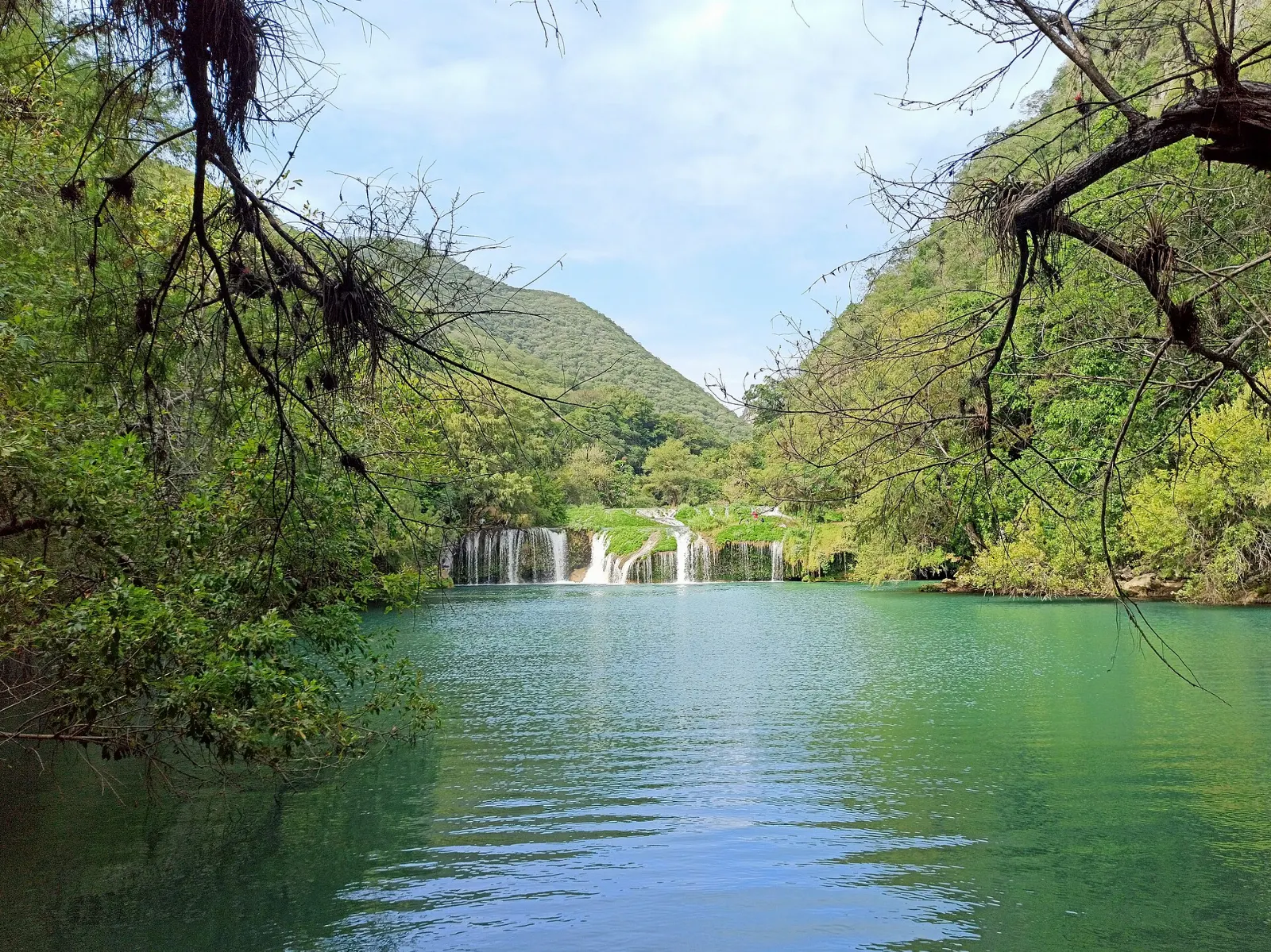Micos River falls among forested hills near Ciudad Valles, Tamasopo, San Luis Potosí