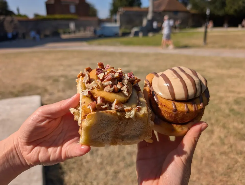 Cinnamon buns in Telegraph Cove, British Columbia