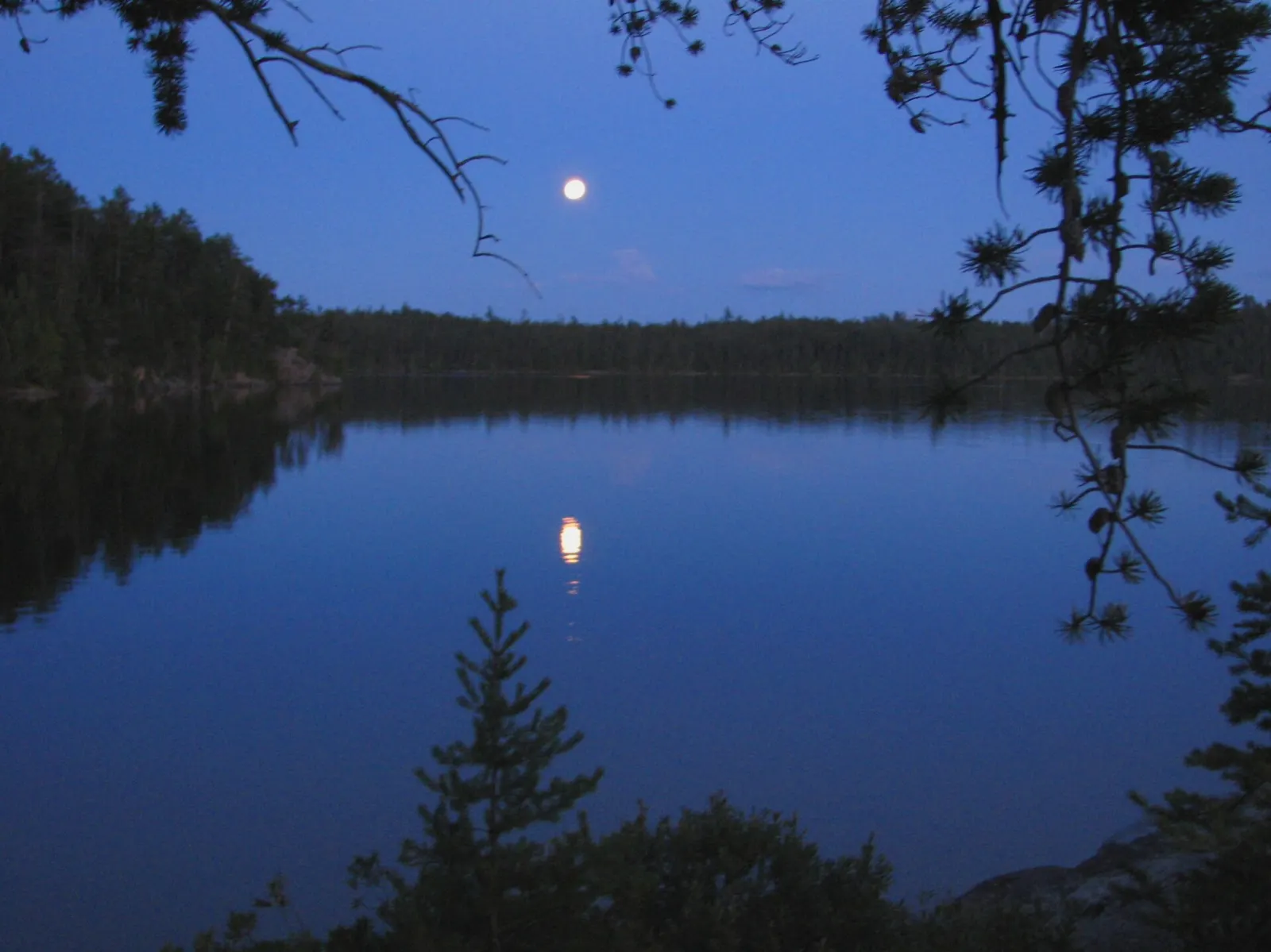 Canoe route and lake in Lady Evelyn-Smoothwater Provincial Park, Temagami, Ontario
