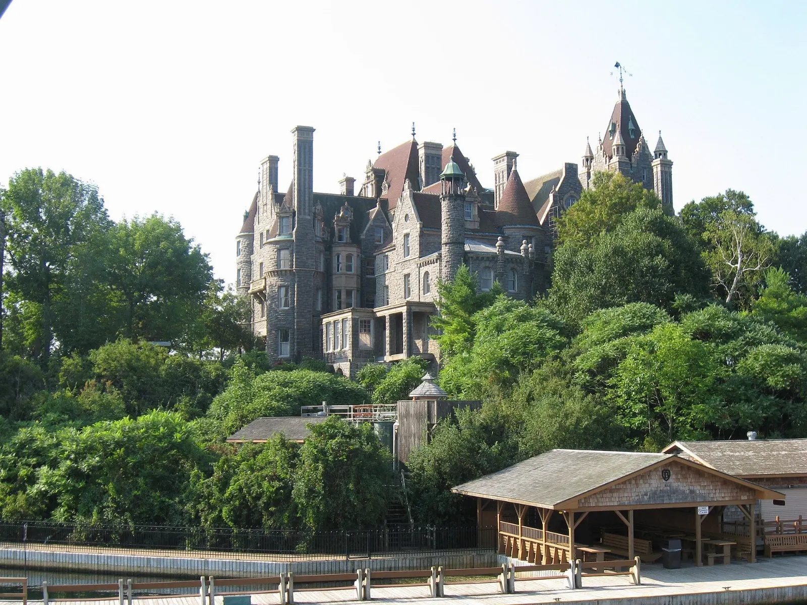 Boldt Castle rising above Heart Island, Thousand Islands, Ontario