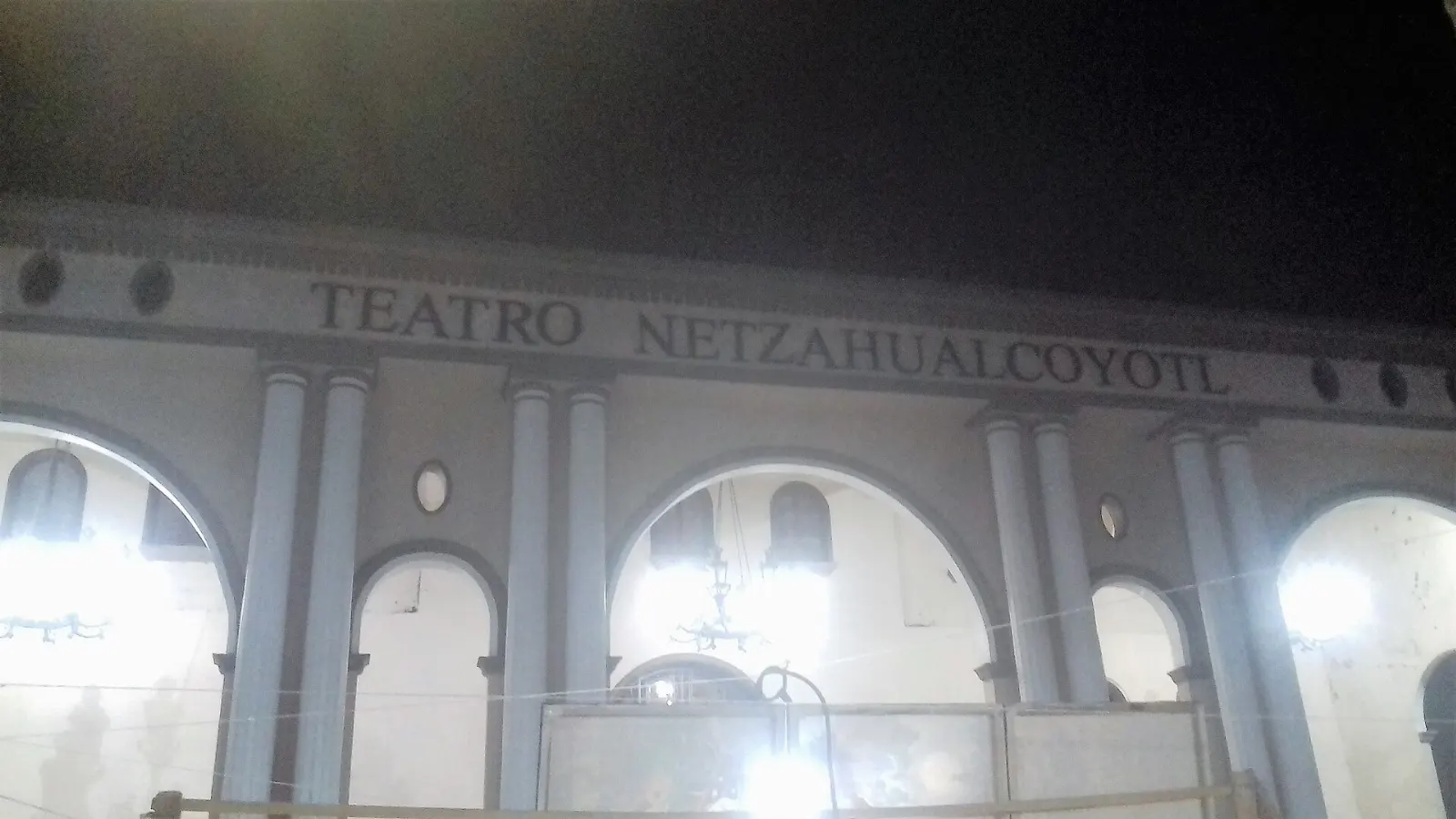 The French style facade of the Netzahualcóyotl Theater in Tlacotalpan, Veracruz