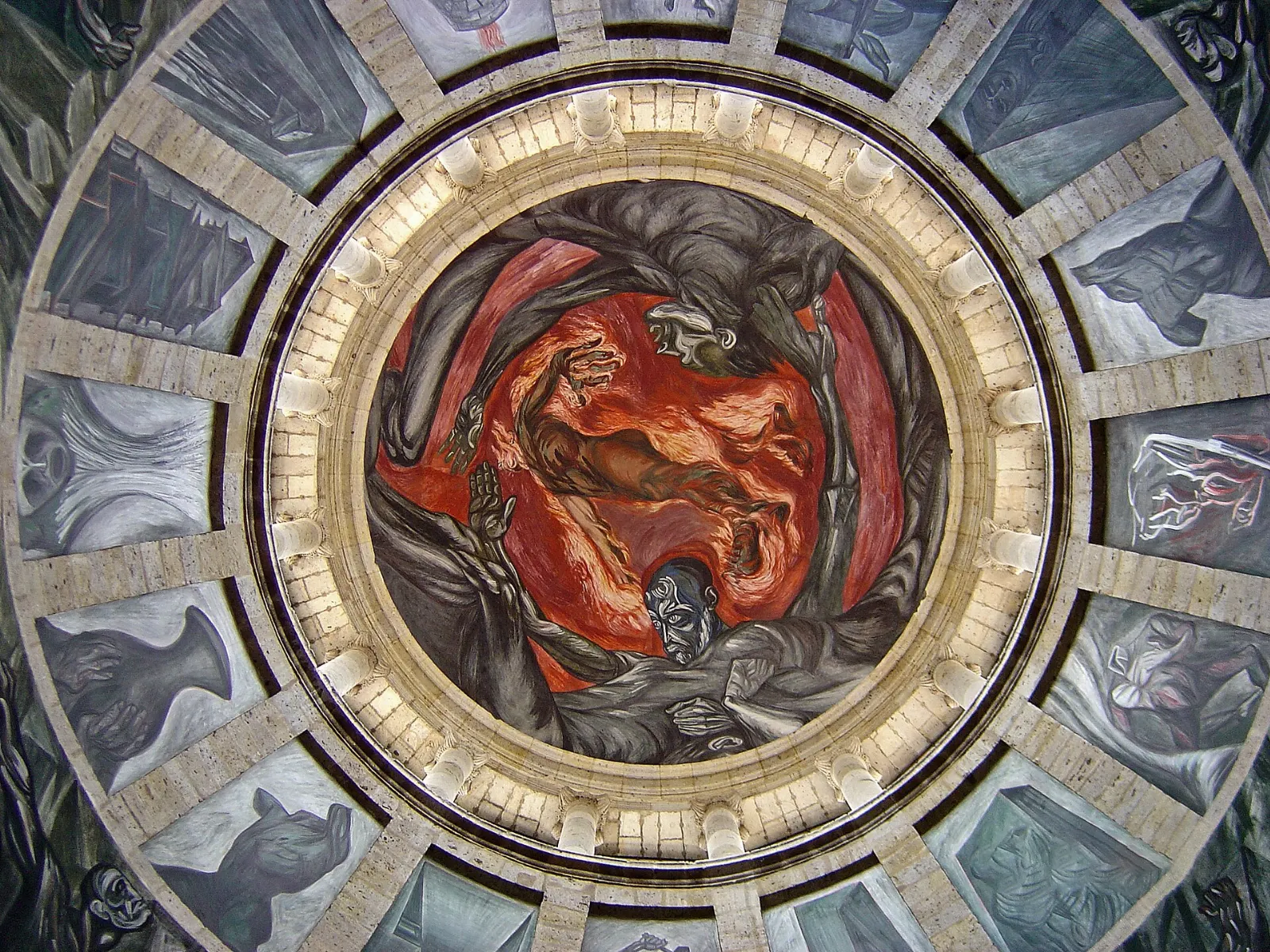 Courtyard of the Hospicio Cabañas in Guadalajara, Tlaquepaque, Jalisco