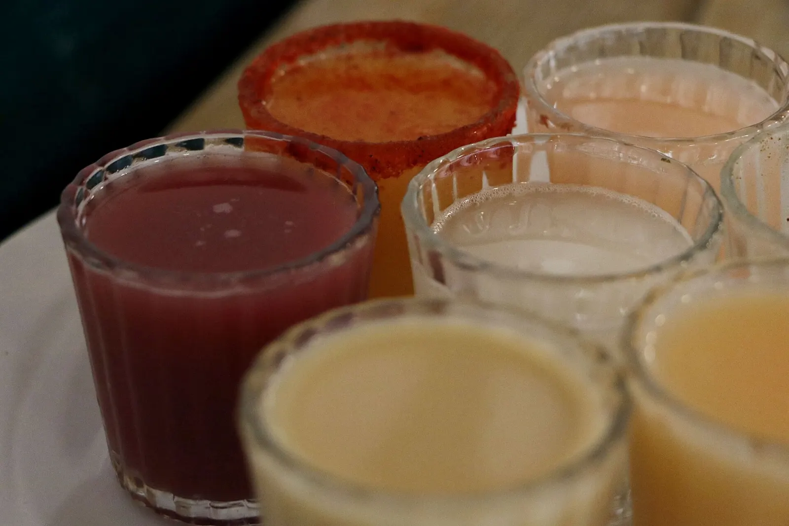 A glass of milky pulque, the traditional fermented agave drink of central Mexico, Tlayacapan, Morelos