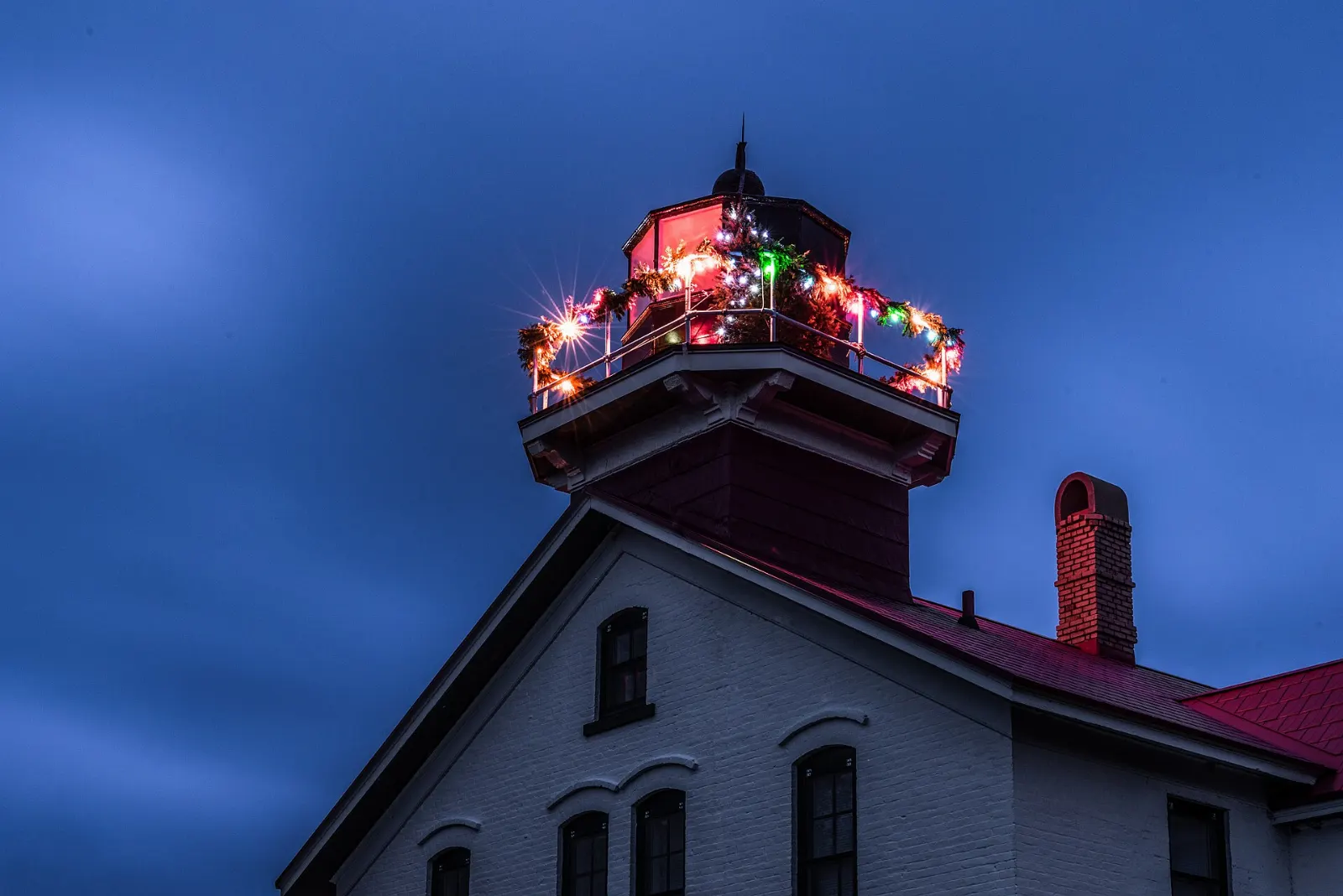 The Grand Traverse Lighthouse at the tip of the Leelanau Peninsula, Traverse City, Michigan