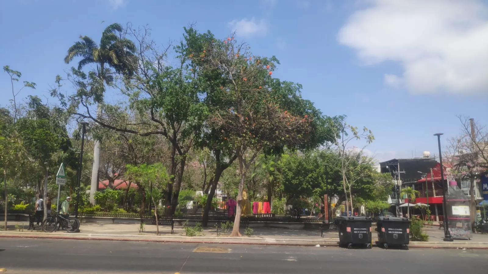The kiosk and trees of the Parque de la Marimba in Tuxtla Gutiérrez, Chiapas