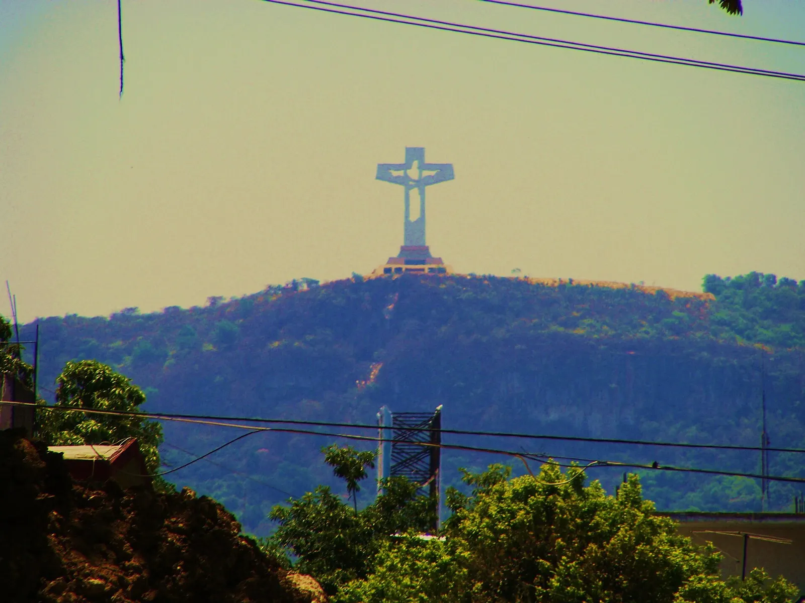 The large Christ statue on a hill at Copoya above Tuxtla Gutiérrez, Chiapas