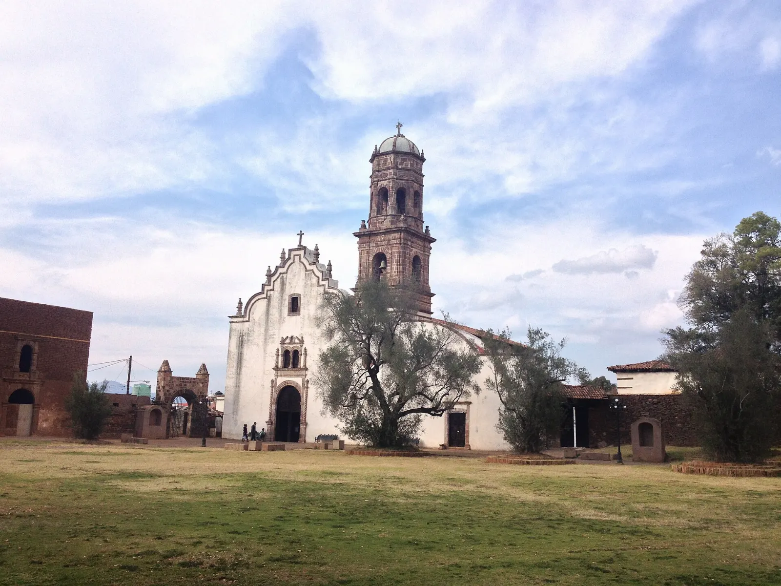 Church and atrium of the former San Francisco monastery in Tzintzuntzan, Michoacán
