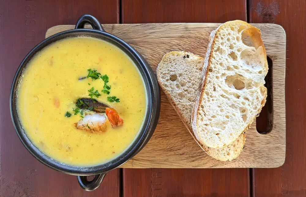 Seafood chowder in Ucluelet, British Columbia