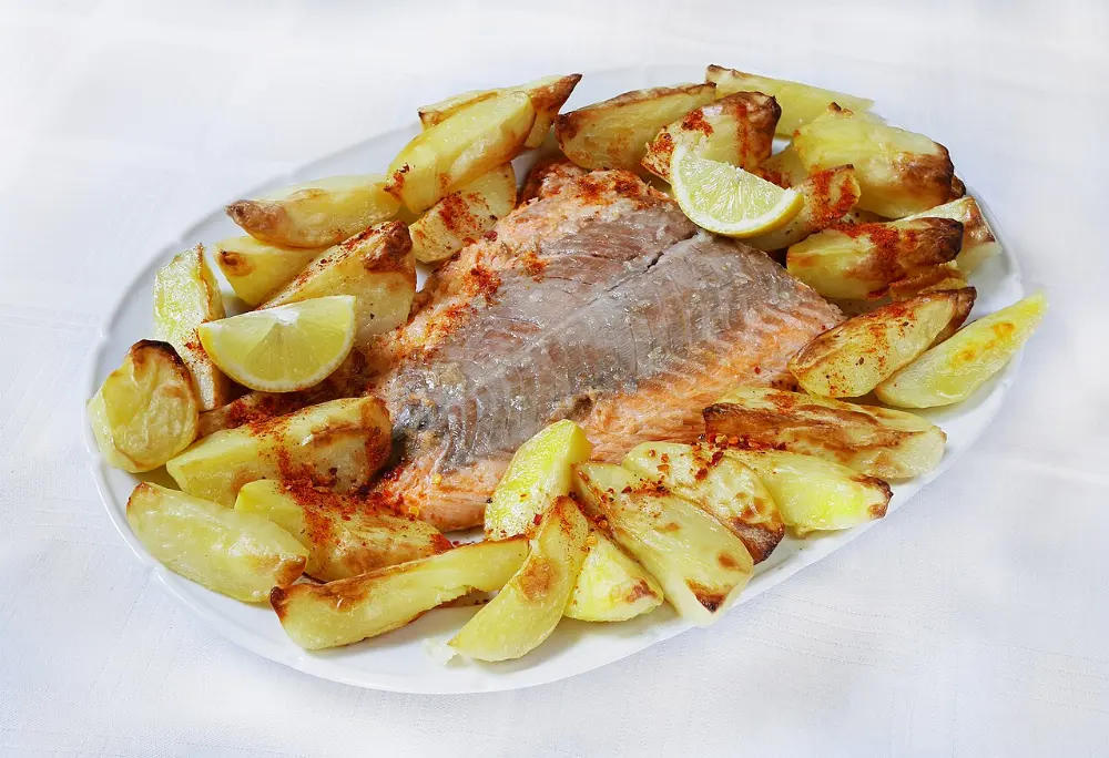 Grilled salmon in Ucluelet, British Columbia