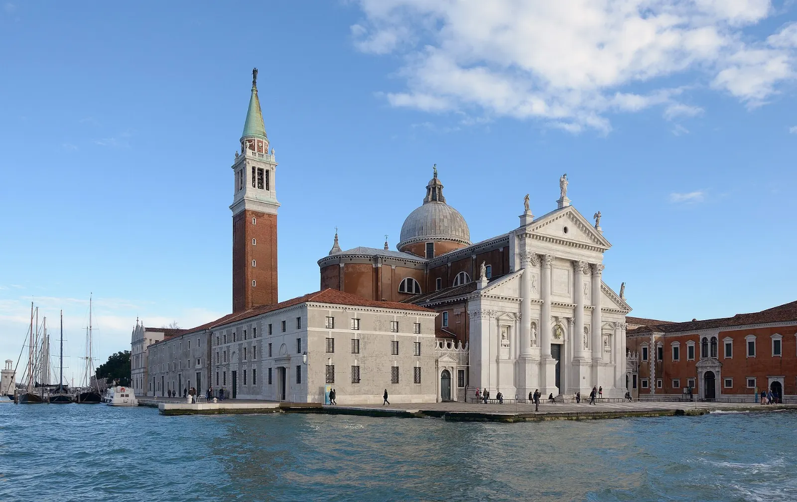The white Palladian church of San Giorgio Maggiore on its island across the water, Venice, Italy
