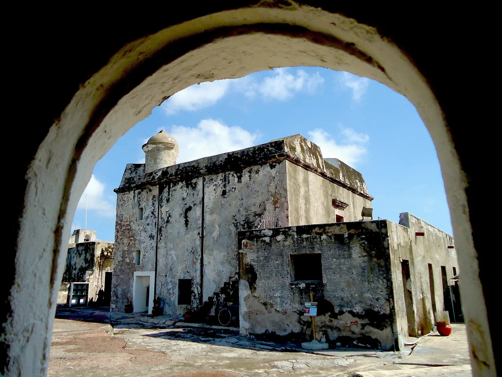 Stone bastion of Baluarte de Santiago in Veracruz