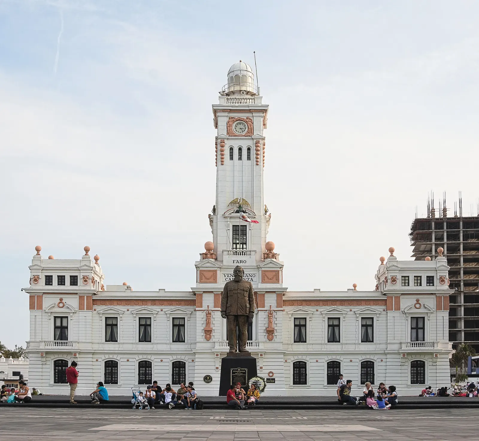 Old lighthouse building of the port of Veracruz
