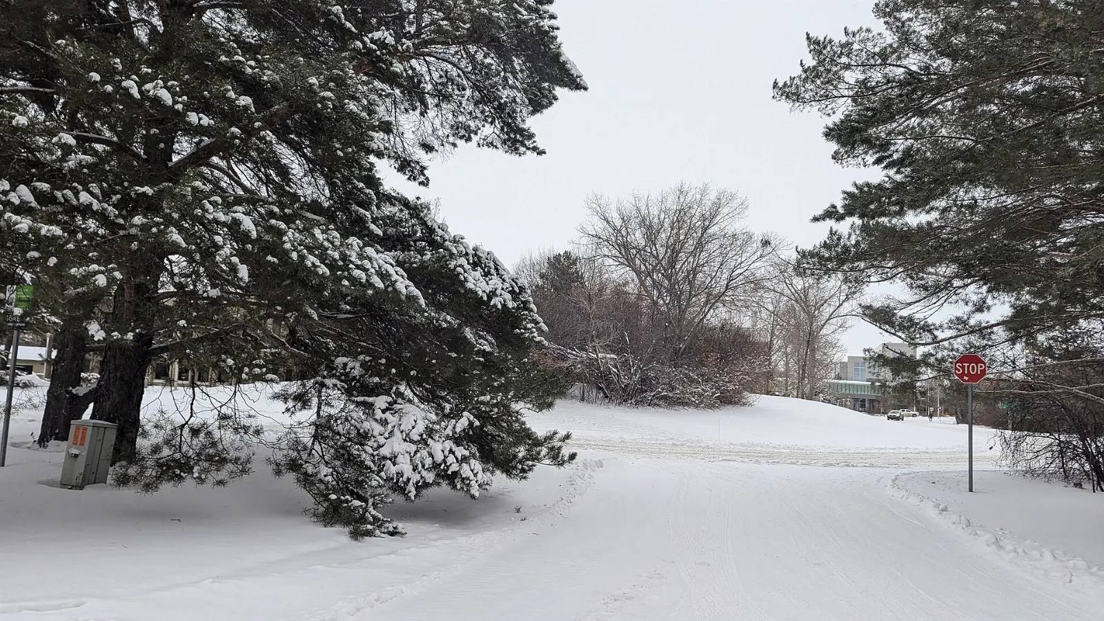 Stone buildings on the University of Saskatchewan campus, Wanuskewin Heritage Park, Saskatchewan