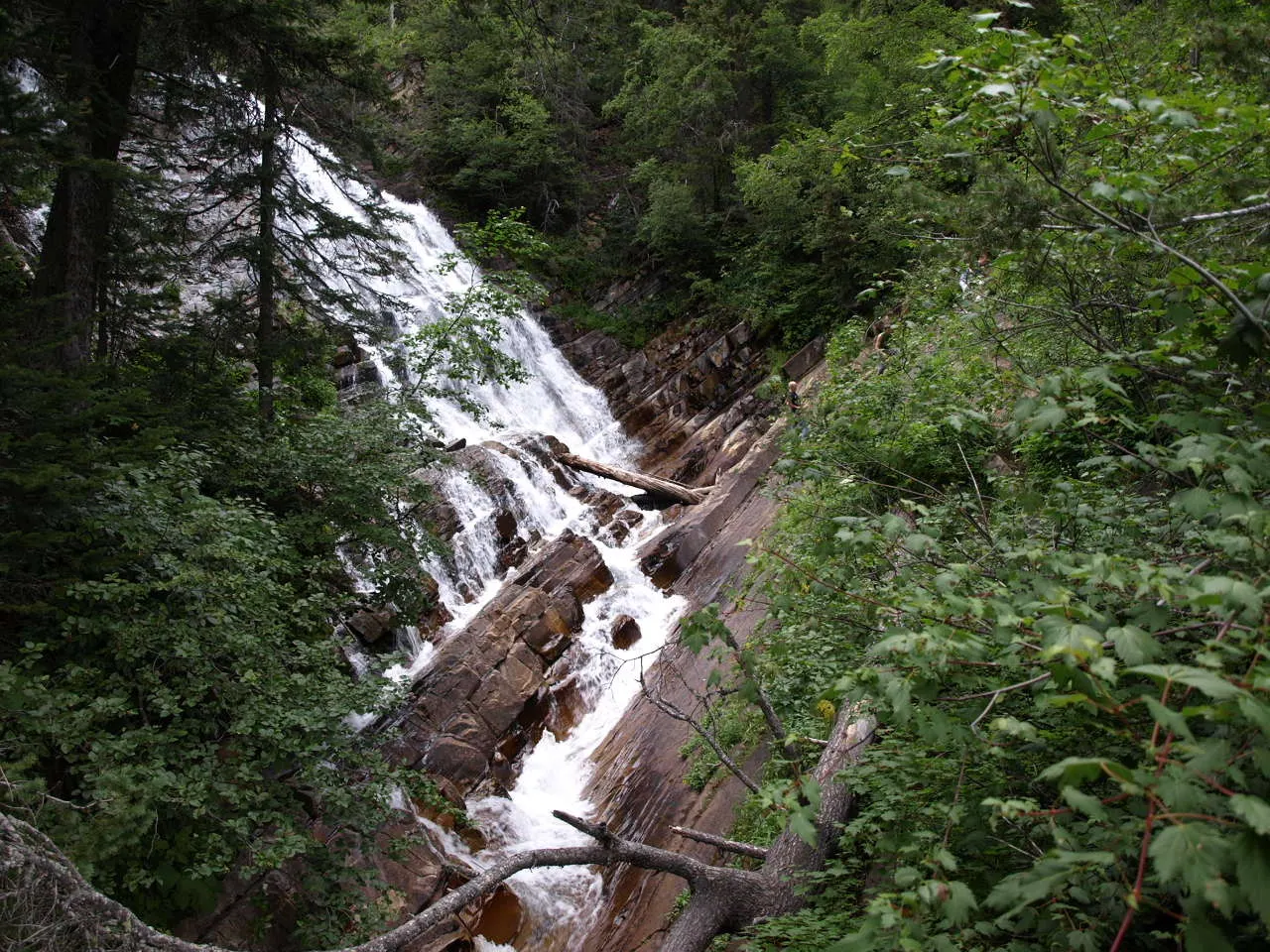 Bertha Falls and Bertha Lake, Waterton Lakes National Park, Alberta, Canada