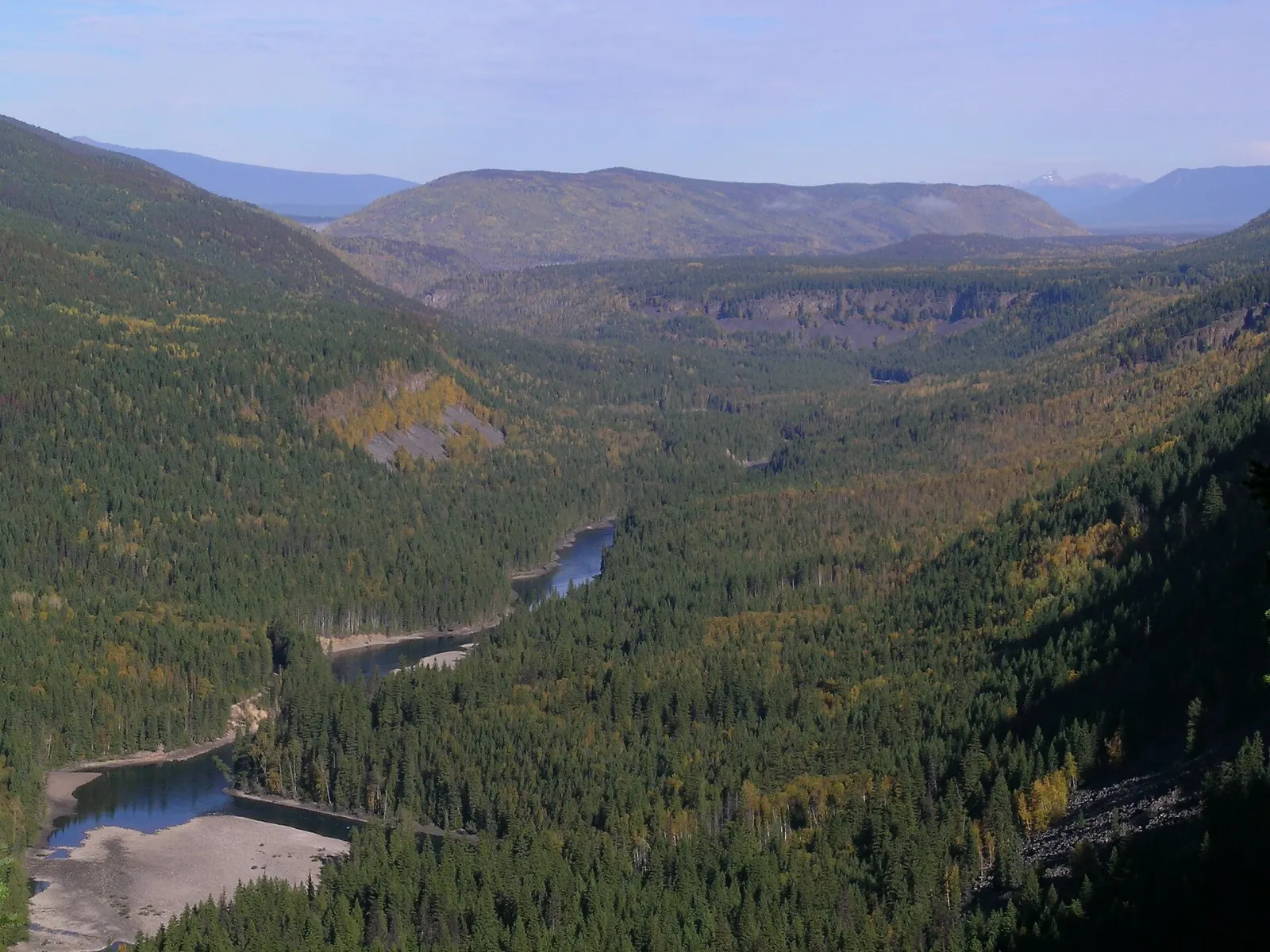 Clearwater River valley seen from the Wells Gray park road, Wells Gray Provincial Park, British Columbia
