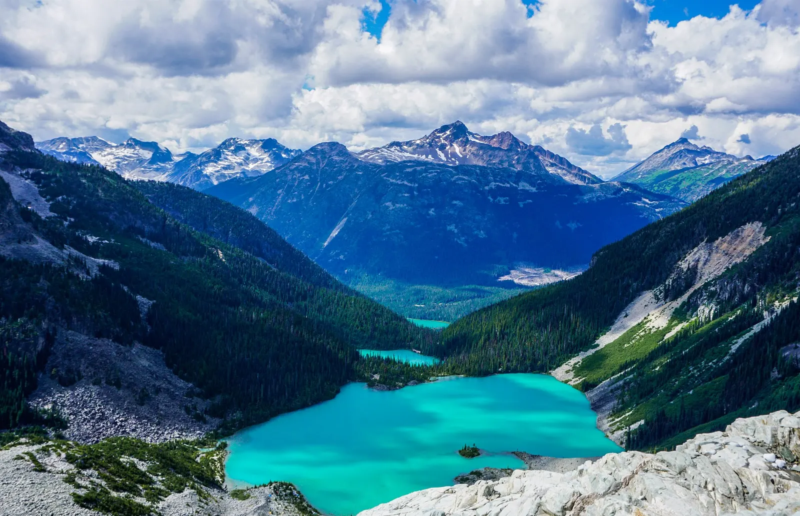 Turquoise water at Joffre Lakes Provincial Park, Whistler, British Columbia