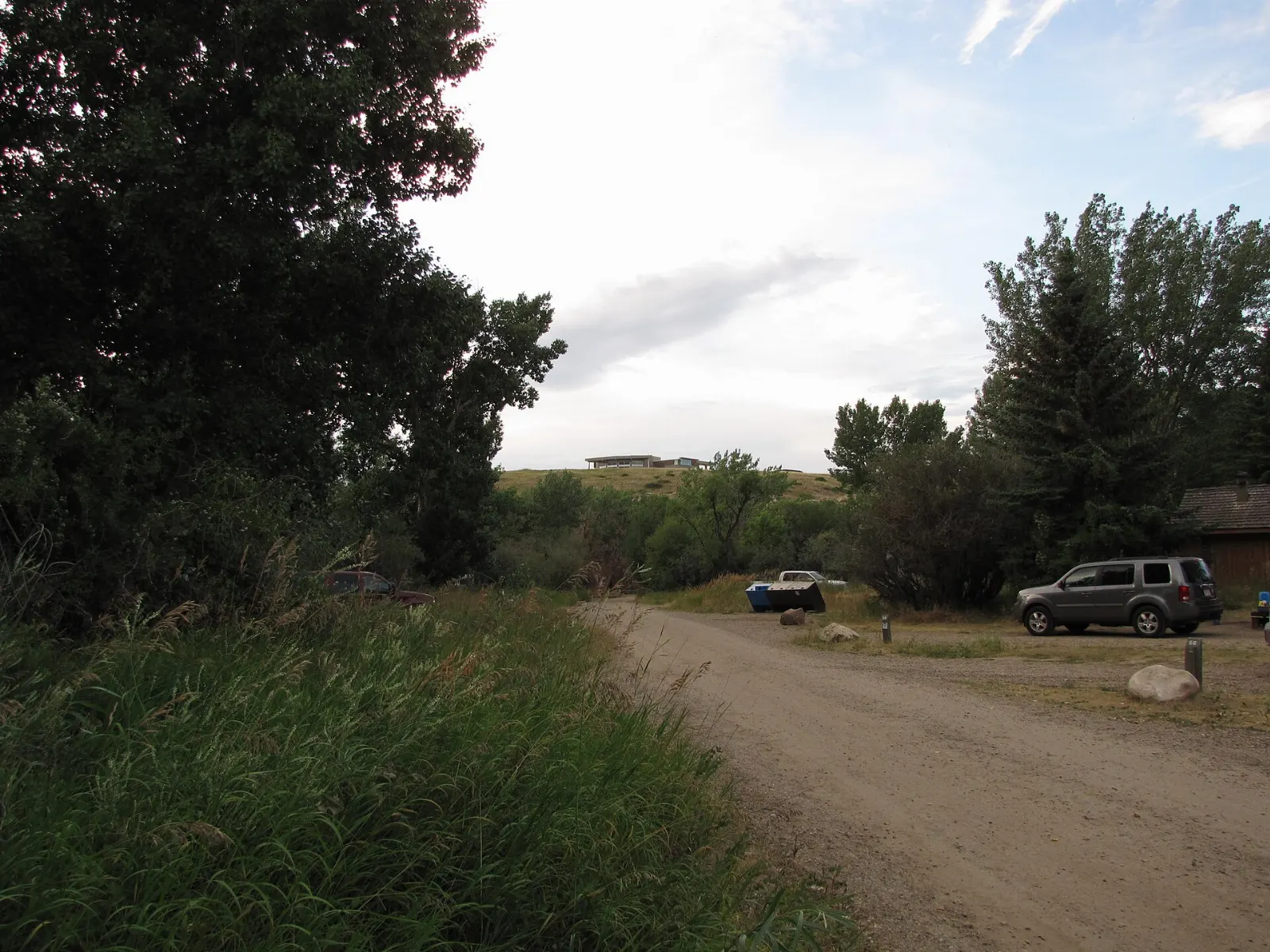 Visitor centre in a prairie setting at Writing-on-Stone, Writing-on-Stone Provincial Park, Alberta