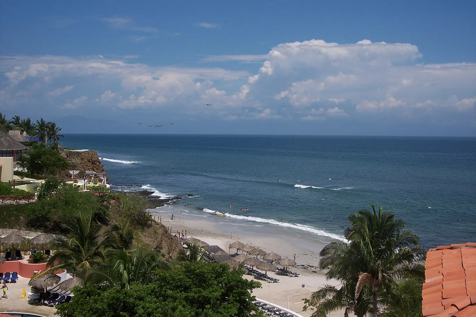 Wide view across Bahía de Banderas from the coast, Yelapa, Jalisco