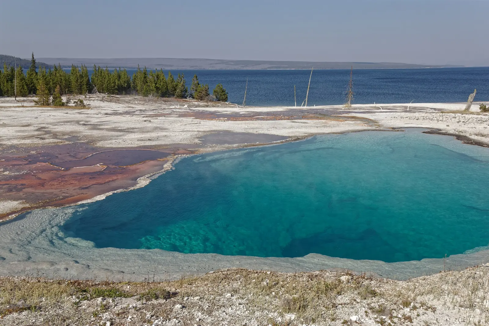 Yellowstone Lake and West Thumb Geyser Basin, Yellowstone National Park, Wyoming, United States