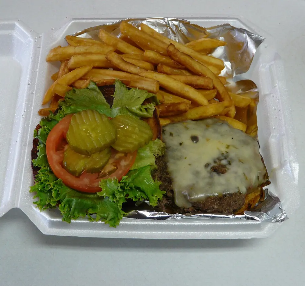 Bison burger in Yoho National Park, British Columbia