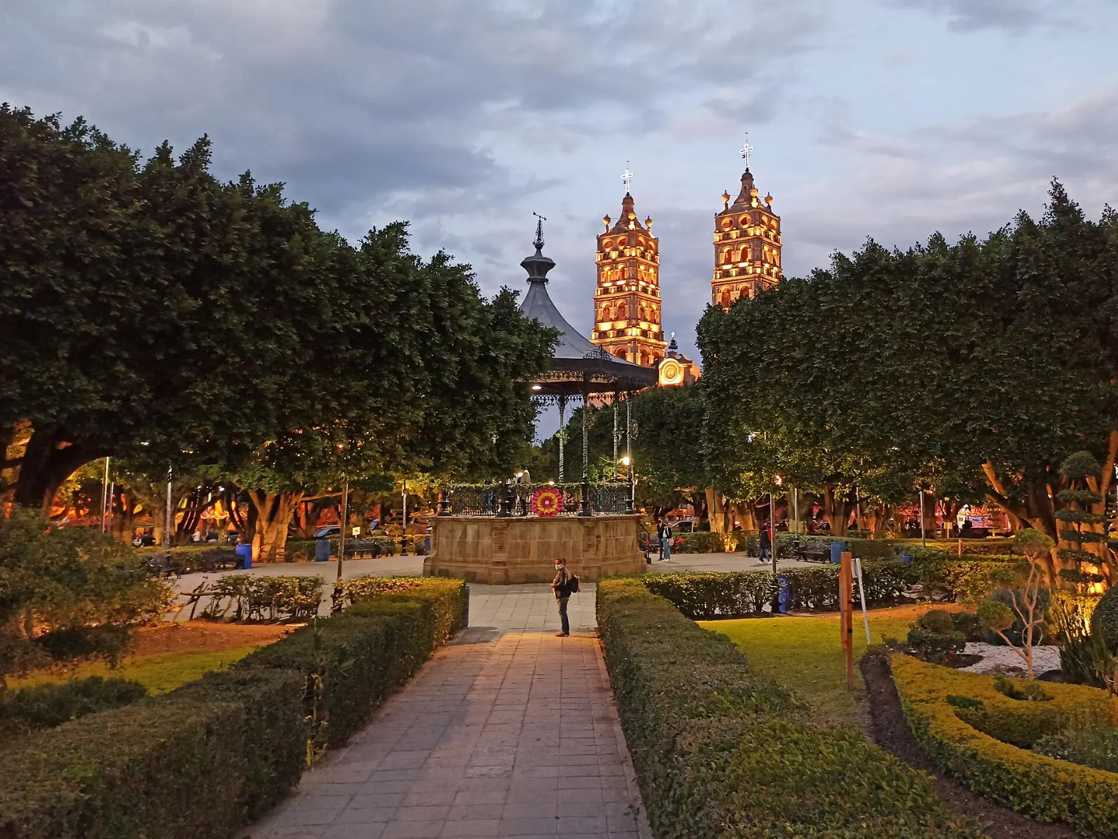 Historic buildings in the centre of Salvatierra in Guanajuato, Yuriria, Guanajuato