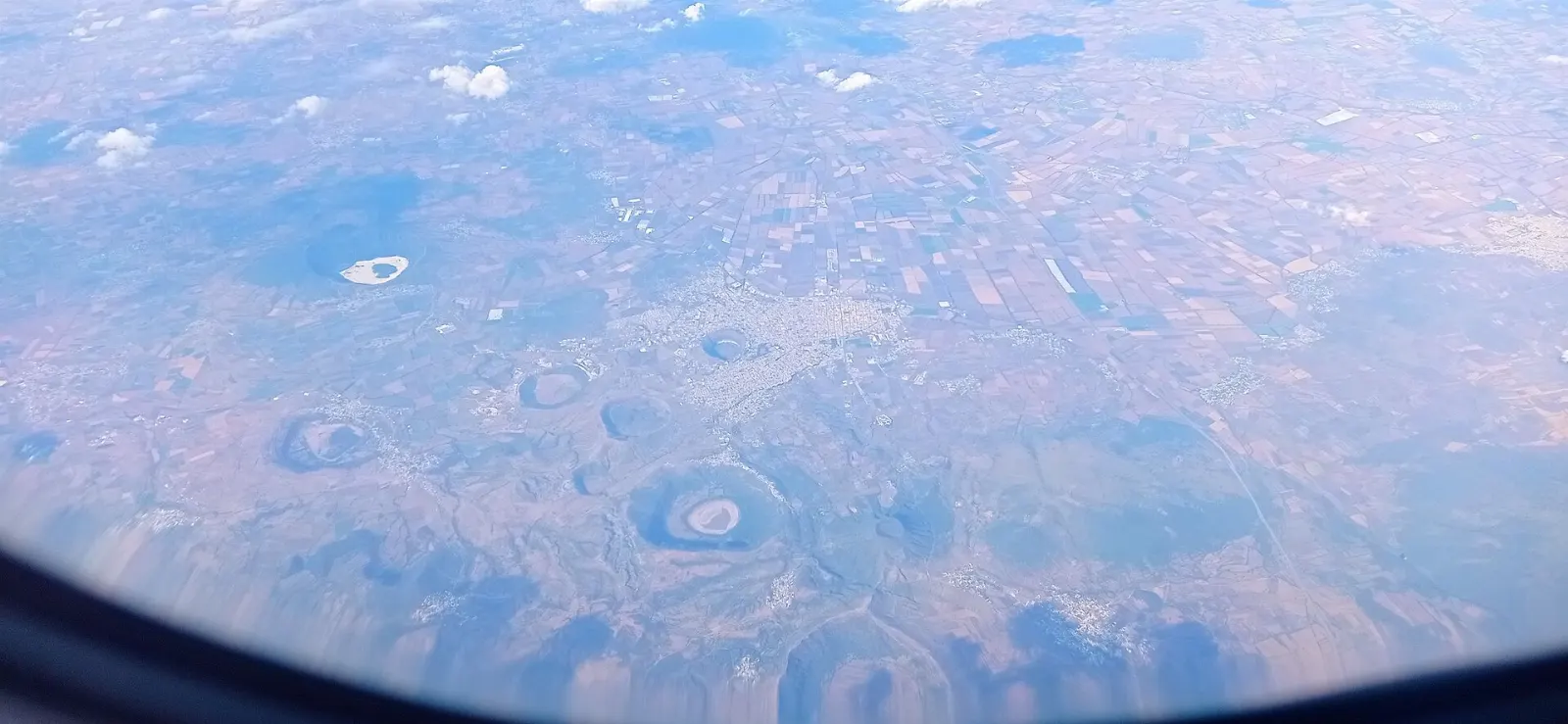 View into the La Alberca crater near Valle de Santiago, Yuriria, Guanajuato