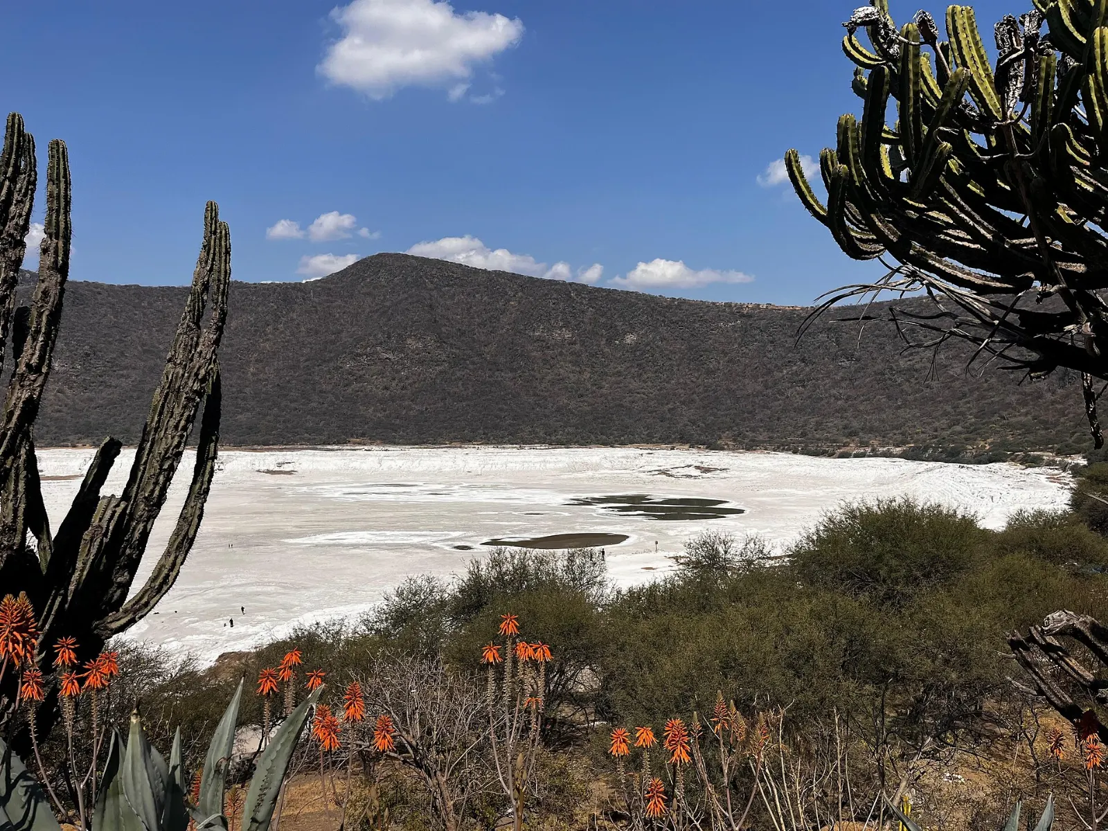 Crater of La Cíntora in the Valle de Santiago area, Yuriria, Guanajuato