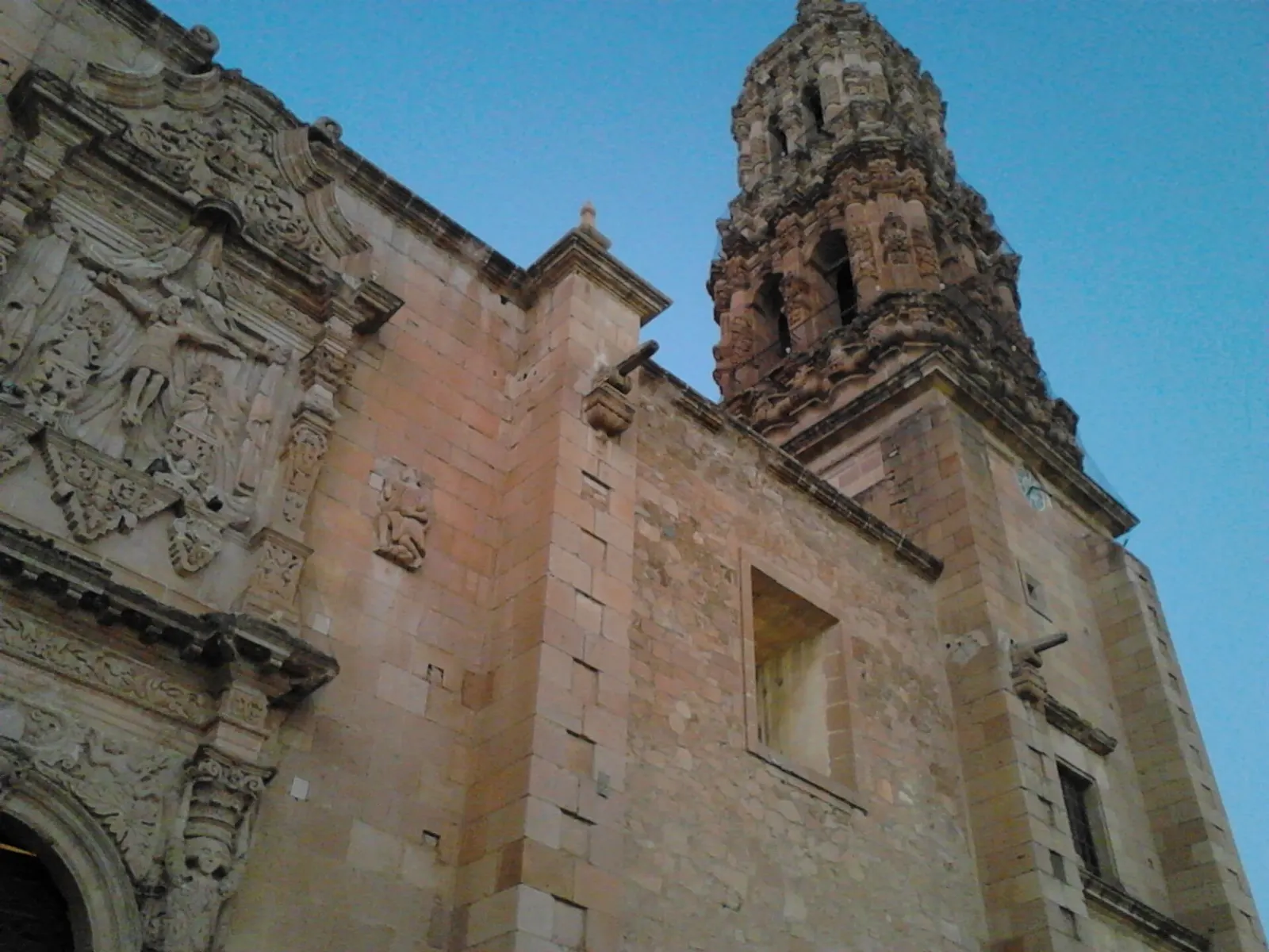 Zacatecas Mexico Pink Stone Cathedral and La Bufa Cable Car