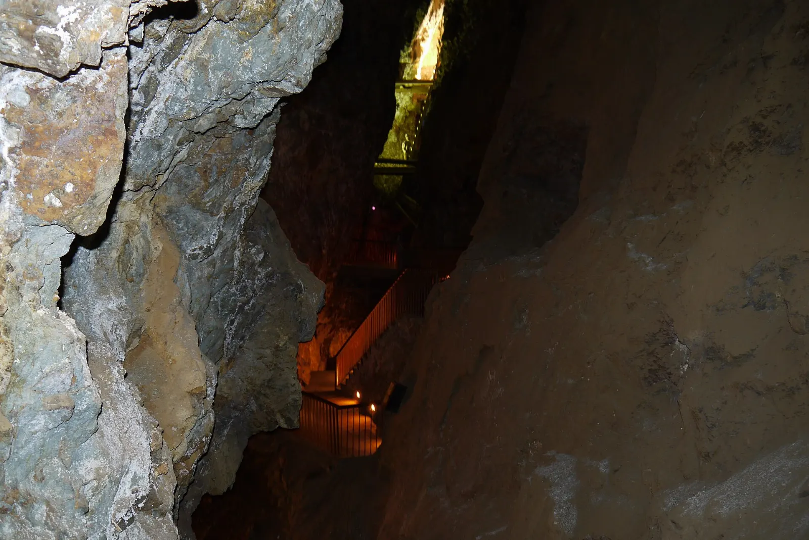 Entrance tunnel of the El Edén mine in Zacatecas