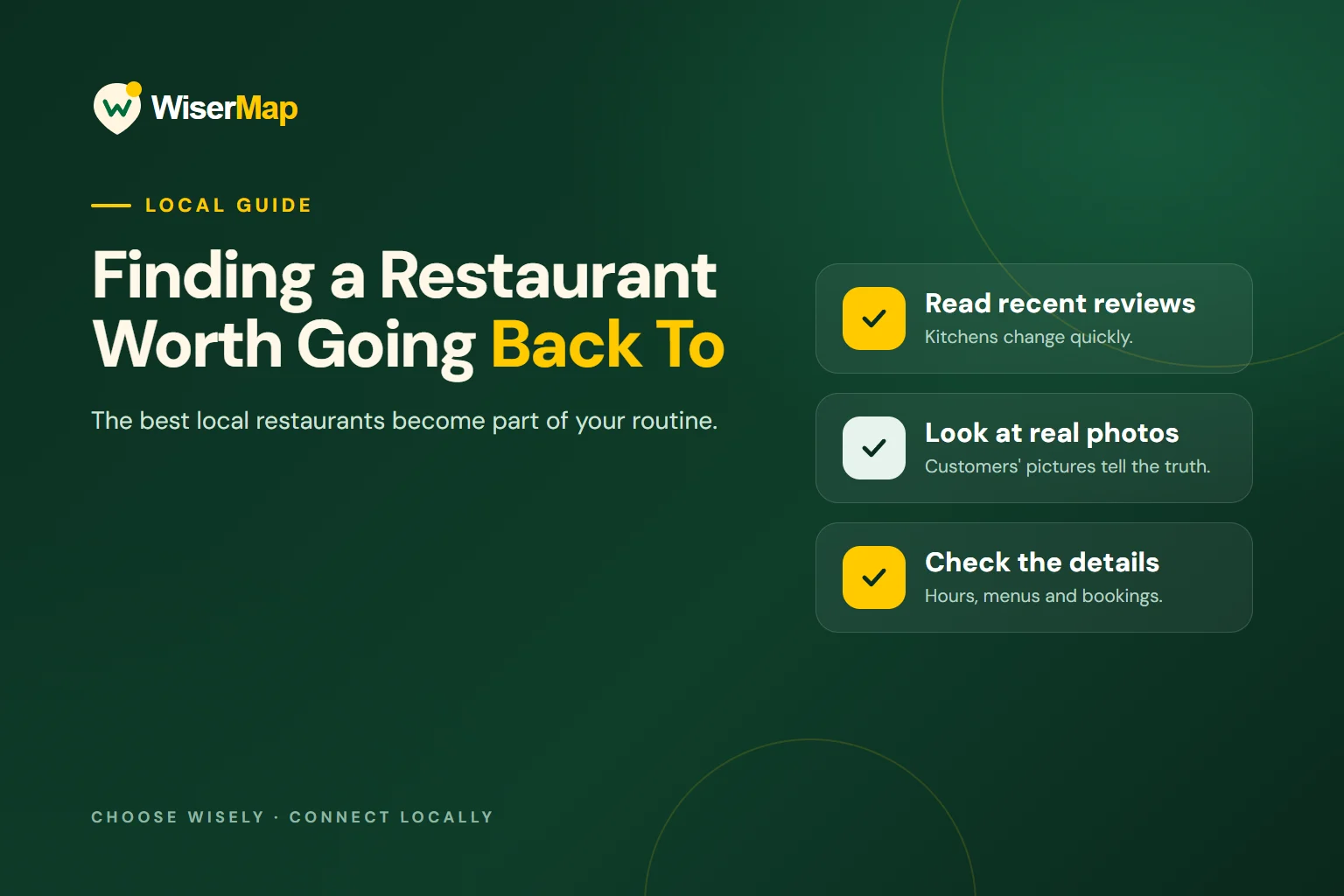 Finding a Restaurant Worth Going Back To