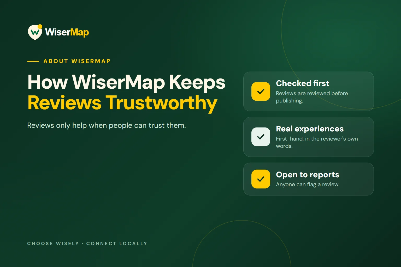 How WiserMap Keeps Reviews Trustworthy