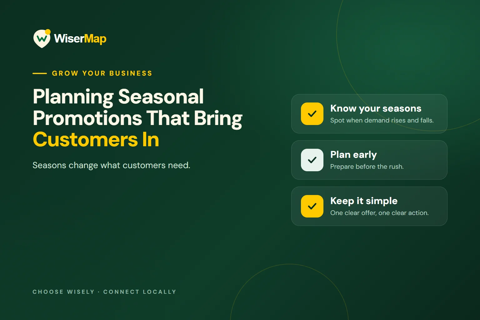 Planning Seasonal Promotions That Bring Customers In