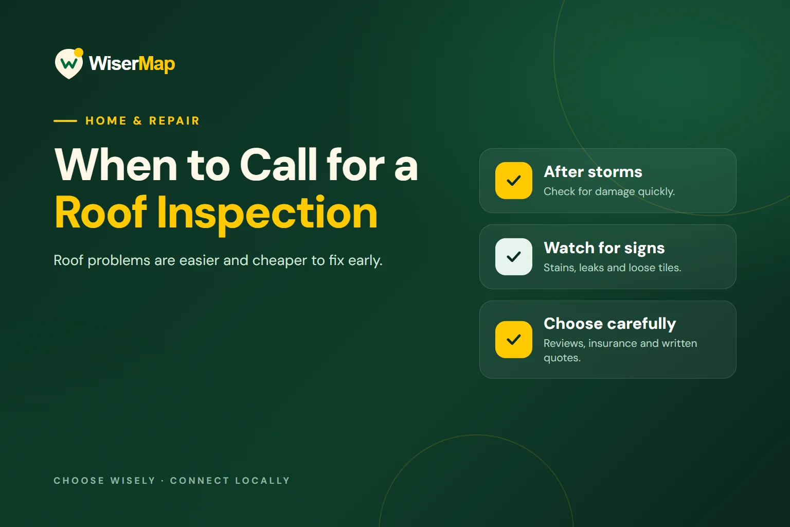 When to Call for a Roof Inspection