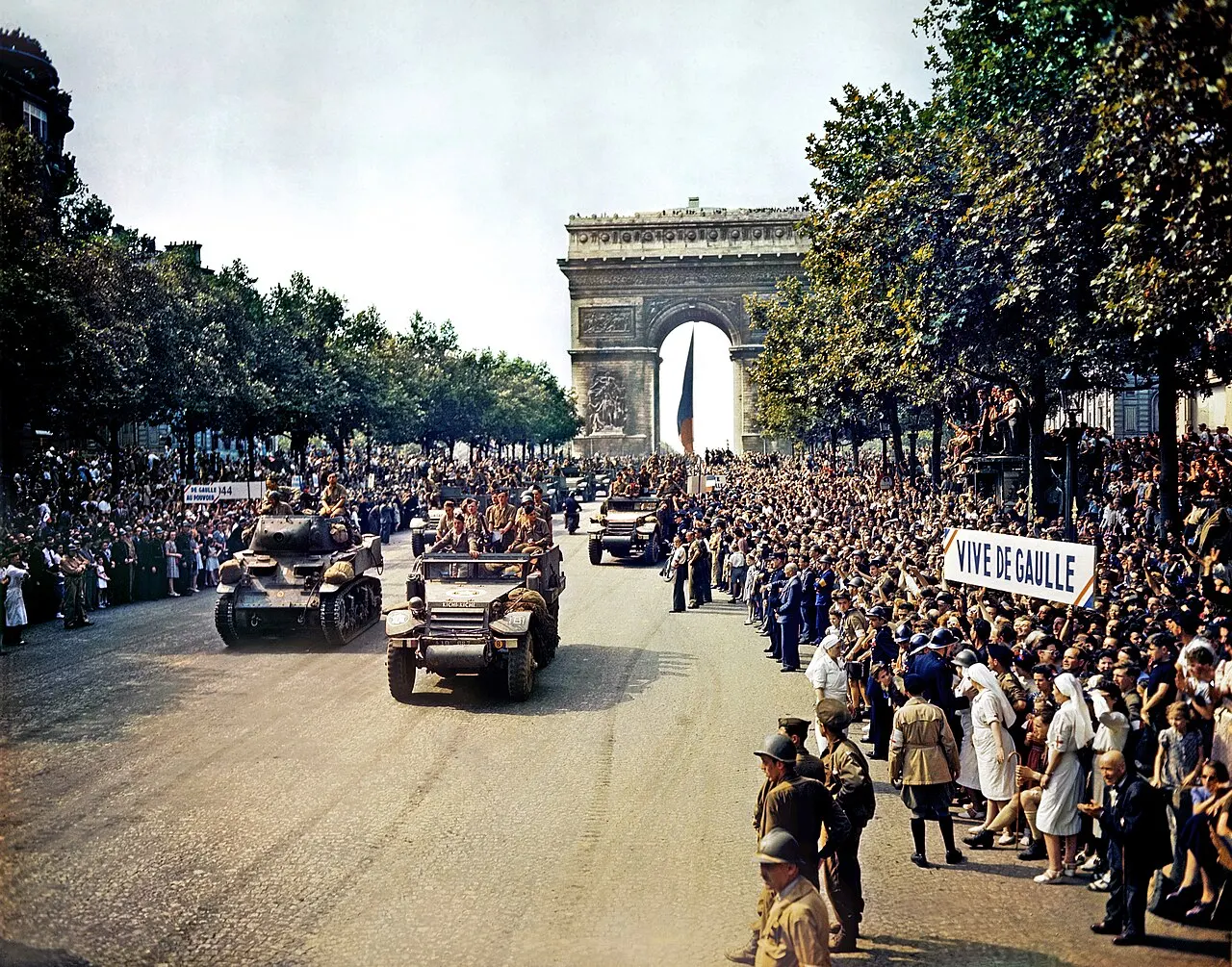 Arc de Triomphe and the Champs-Elysees, Paris, France